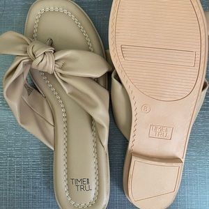Beige Bow Sandal from time and tru by Target. Size 8, never been worn